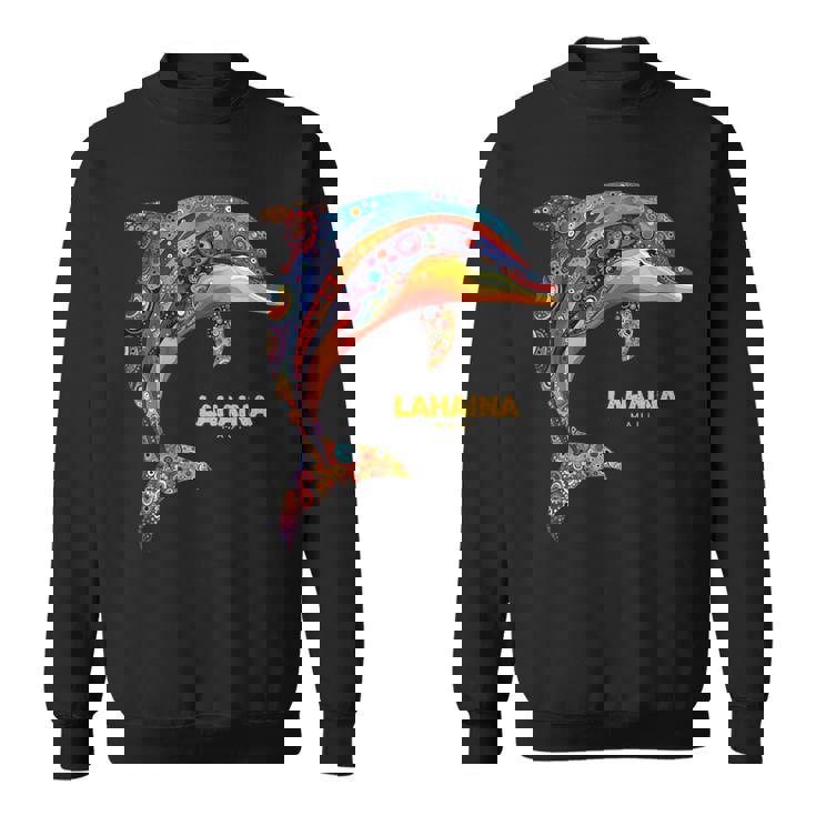ラハイナ マウイ ハワイ ティー ハワイアン ダイビング バケーション イルカ スウェットシャツ