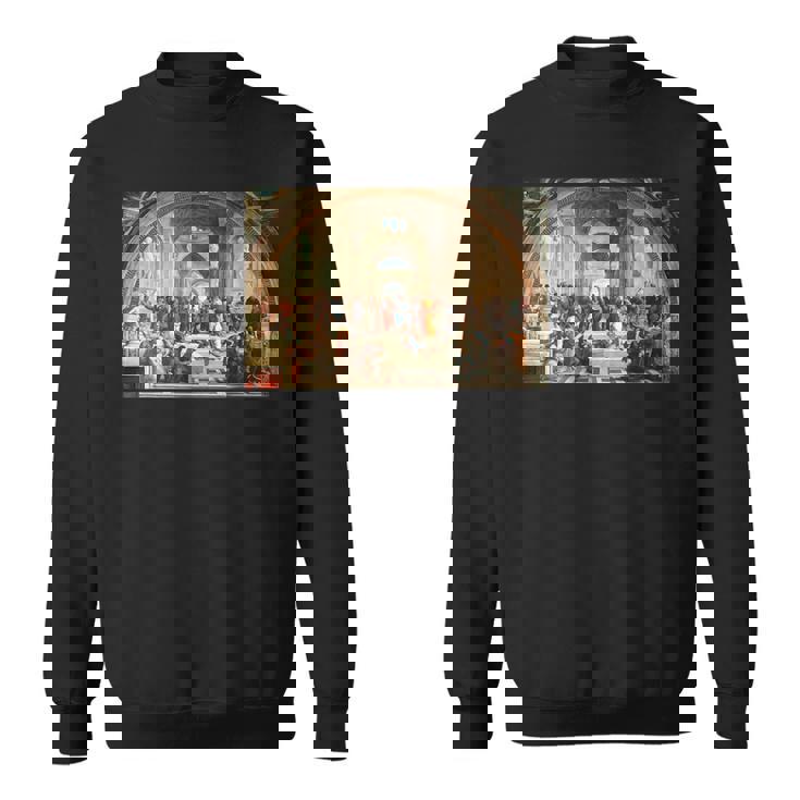 ラファエロ作「アテネの学堂」 スウェットシャツ