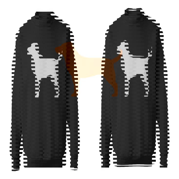 ラブラドールレトリバー 犬のシルエット スウェットシャツ