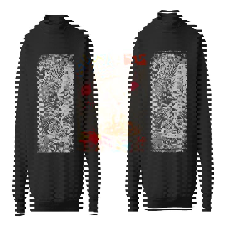 ラーメンヌードル 猫 ヴィンテージ 日本 Hip Hopヒップホップ かわいい オタク レトロ 猫 マンガ アニメ スウェットシャツ