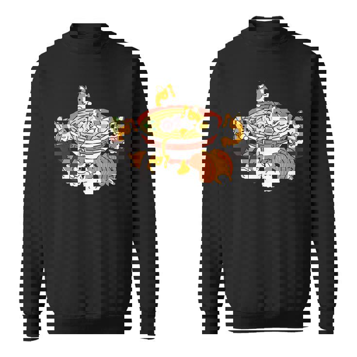 ラーメン寿司ウェルシュ・コーギー・ペンブローク犬 スウェットシャツ