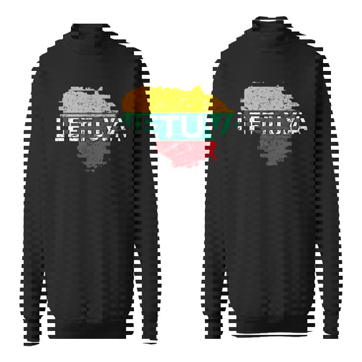 リトアニア国旗 Lietuva アンティーク調 メンズ レディース キッズ スウェットシャツ