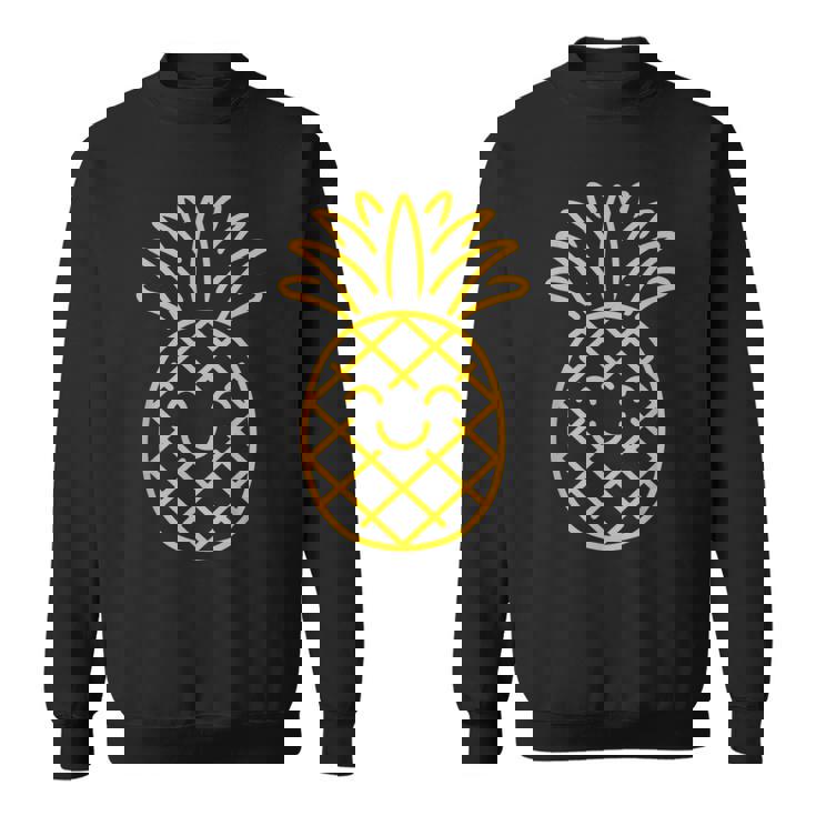 リトル パイナップル フルーツ 面白くてかわいいミニマリストのシンプルなパイナップル スウェットシャツ