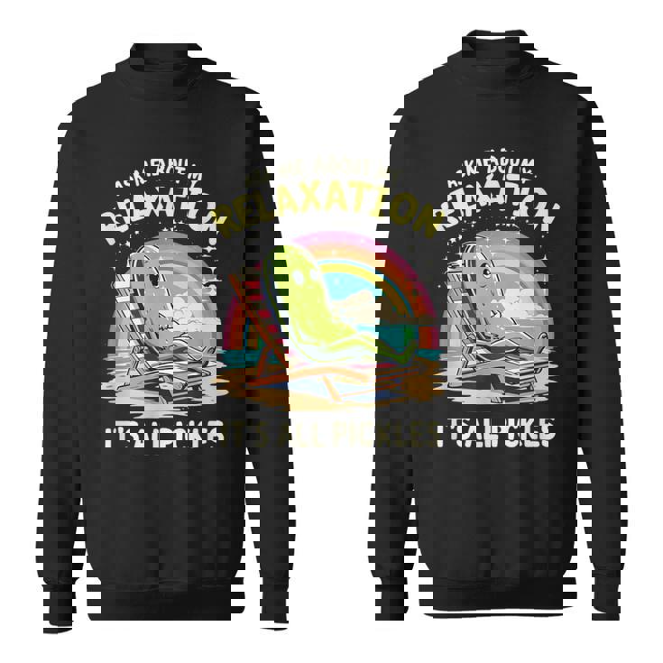 リラクゼーション聞いてピクルスモチベーション スウェットシャツ