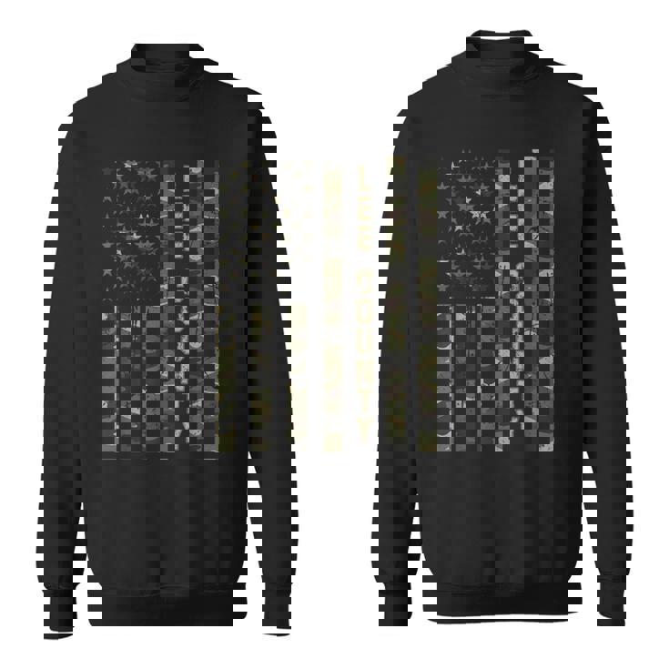 リー郡 アメリカ合衆国 アンティーク調迷彩 米国旗付き スウェットシャツ