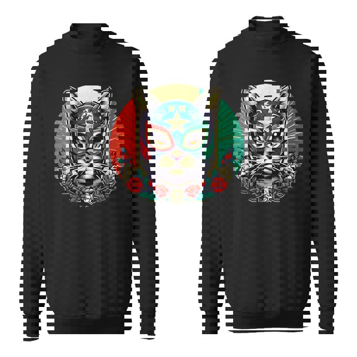 ルチャ リブレ クールキャットマスク ルチャドールマスク スウェットシャツ