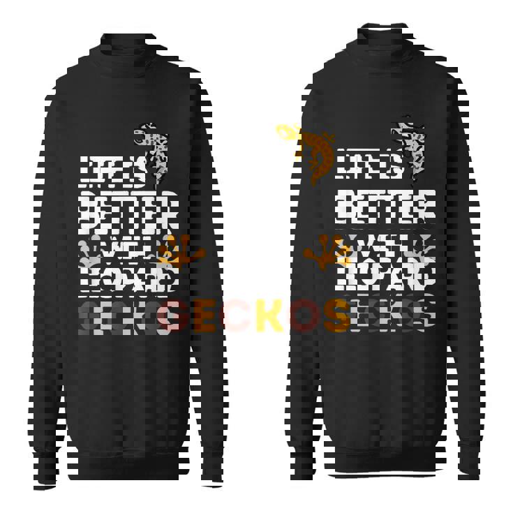 レオパード・ゲッコー愛好家 レオパード・ゲッコーと一緒なら人生はもっと楽しくなる スウェットシャツ