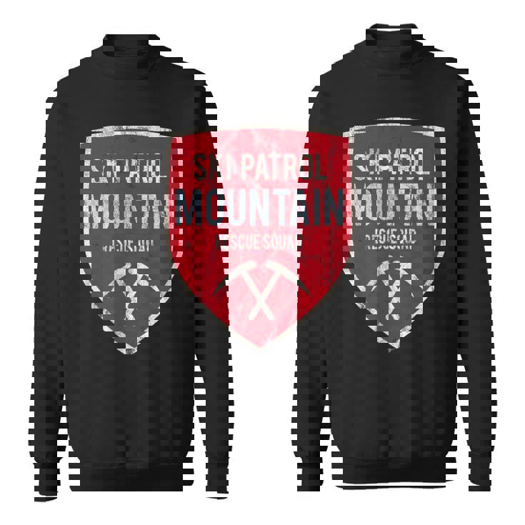 レスキュー隊スキーパトロールレトロスノーボードウィンターリゾート スウェットシャツ