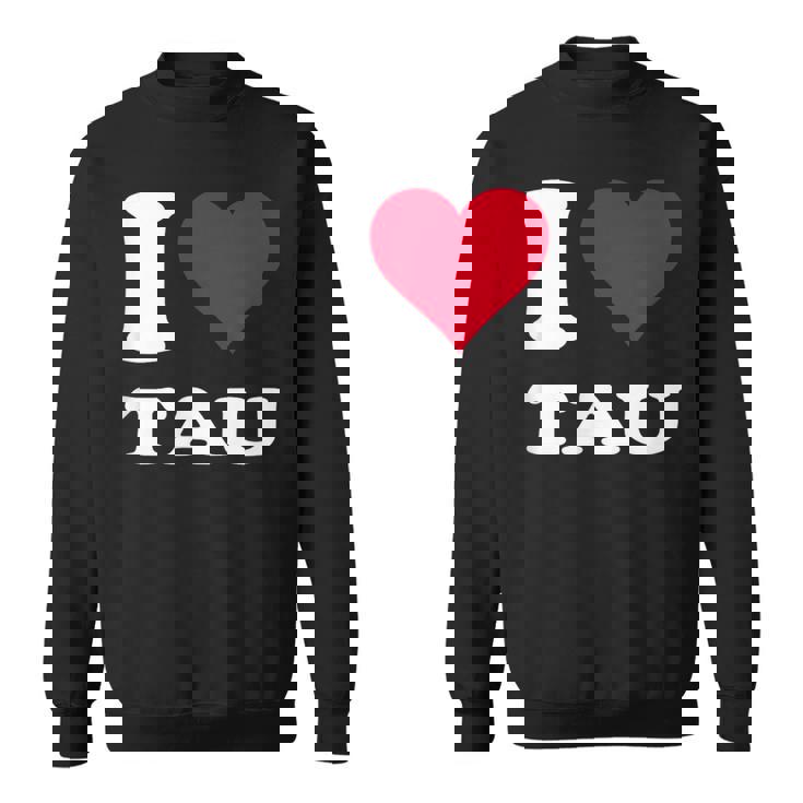 レッドハート I Love Tau スウェットシャツ