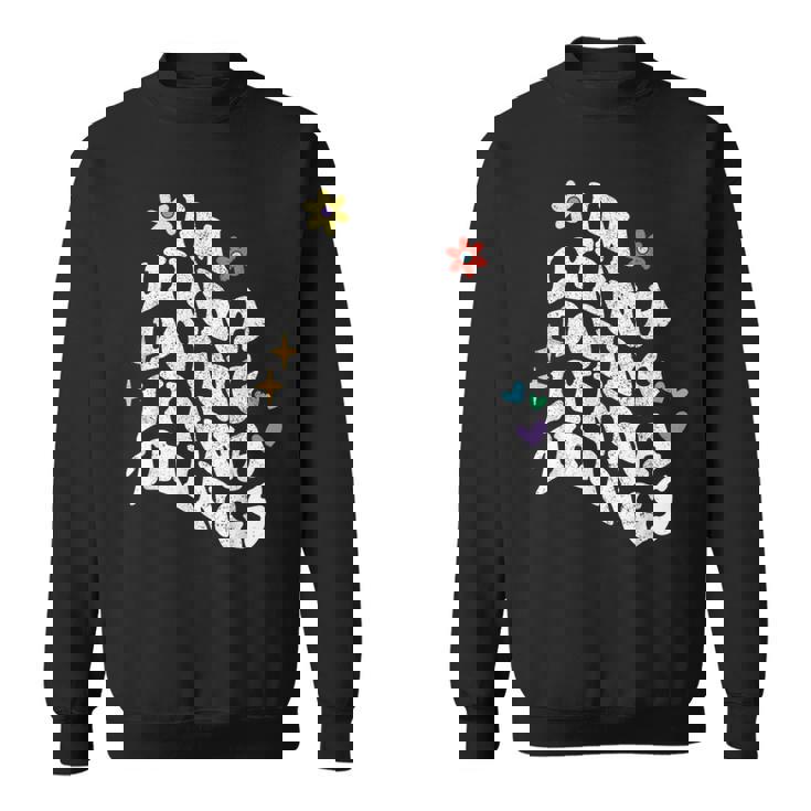 レトロ グルーヴィーなイム リンナ やってる リンナ 物事 面白い 母の日 スウェットシャツ