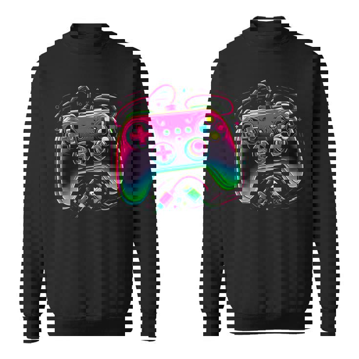 レトロ ゲーミング コントローラー ゲーマー ビデオ ゲーム コントローラー スウェットシャツ