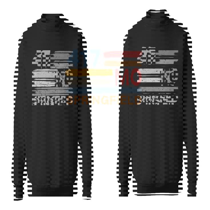 レトロ スプリングフィールド エリアコード 417 ミズーリ州 スウェットシャツ