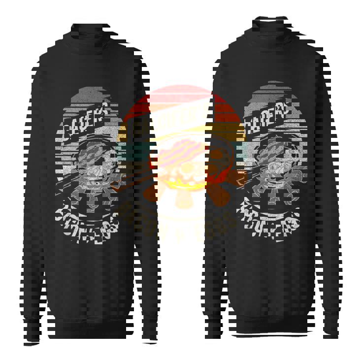 レトロ ヴィンテージ カルシファーのベーコンと卵料理 食品愛好家 スウェットシャツ