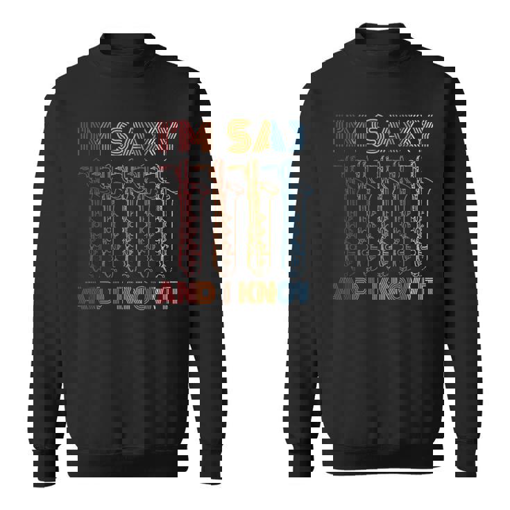 レトロ ヴィンテージ サックス ジャズ 音楽 バリトン サックス スウェットシャツ