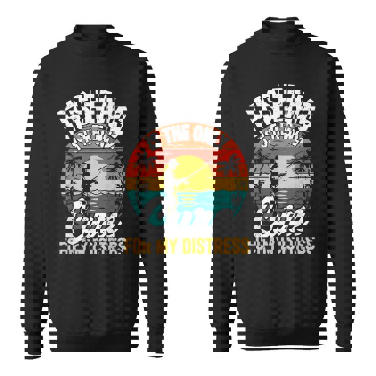 レトロ 釣り療法 メンタルヘルス ストレス解消 フィッシャーマン スウェットシャツ