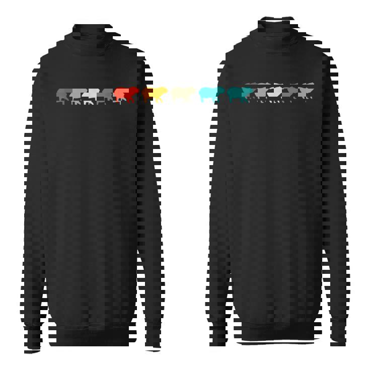 レトロなカピバラシルハウトデザイン カピバラミームげっ歯類 スウェットシャツ