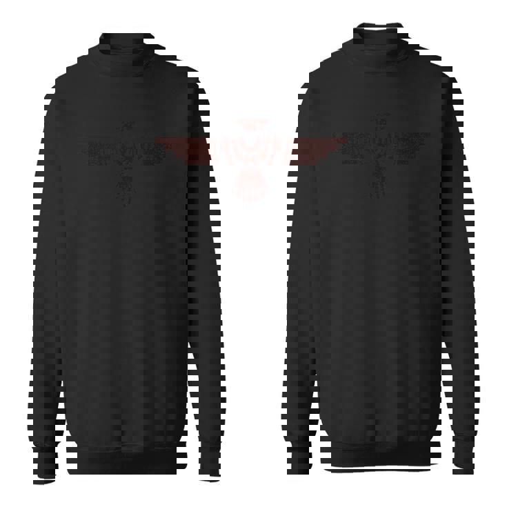 レトロなネイティブアメリカンサンダーバードシャツ誇り高きインドの鳥 スウェットシャツ