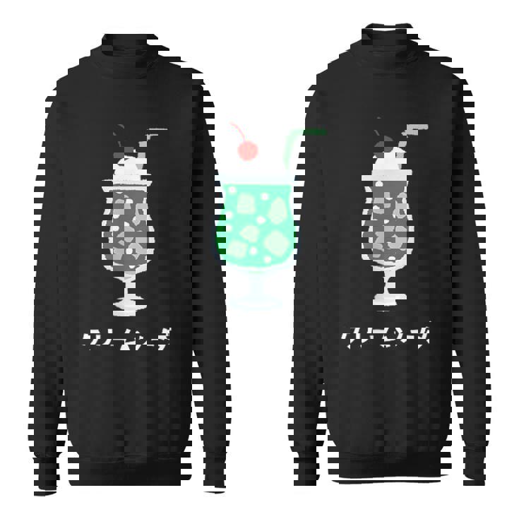 レトロジャパニーズグリーンクリームソーダジュースドリンクジャパン 70年代 80年代 スウェットシャツ