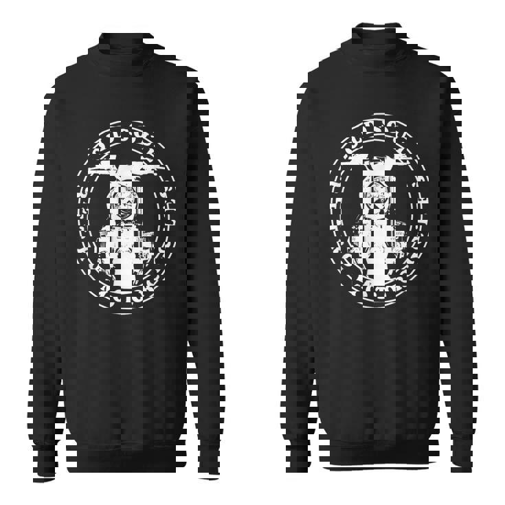 レトロバイク R Ninet フロントビュー レタリング付き スウェットシャツ