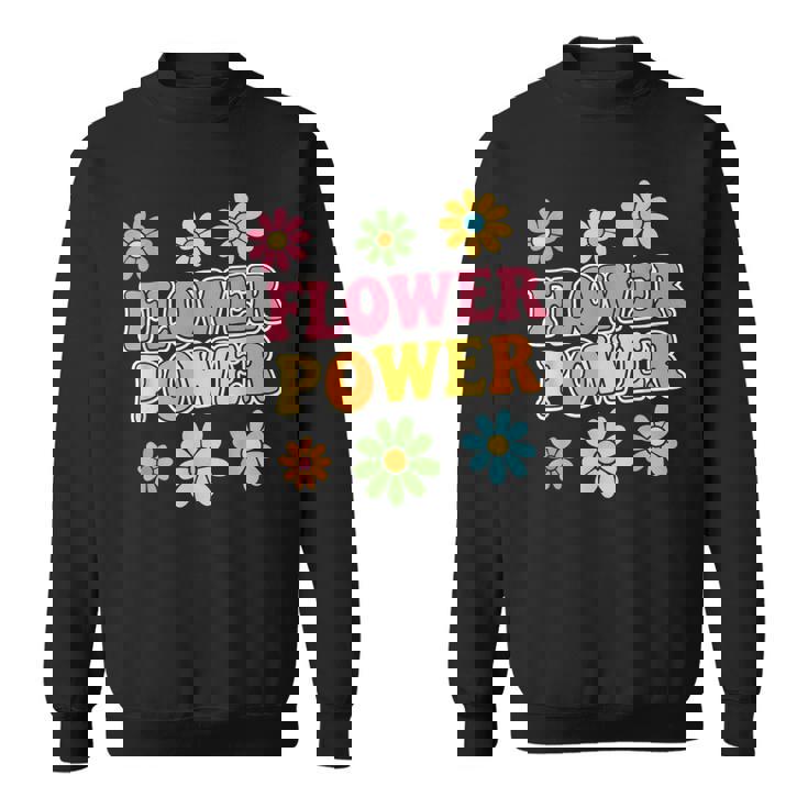 レトロフラワーパワー 60年代 70年代 美的 ヒッピー ボーホースタイル スウェットシャツ