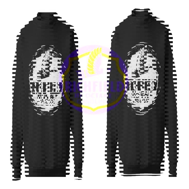 レトロヴィンテージガソリンスタンド リッチフィールドガソリン車 バイクガレージ スウェットシャツ