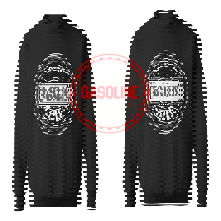 レトロヴィンテージガソリンスタンドanzoil モーターオイル 車 バイク ガレージ スウェットシャツ