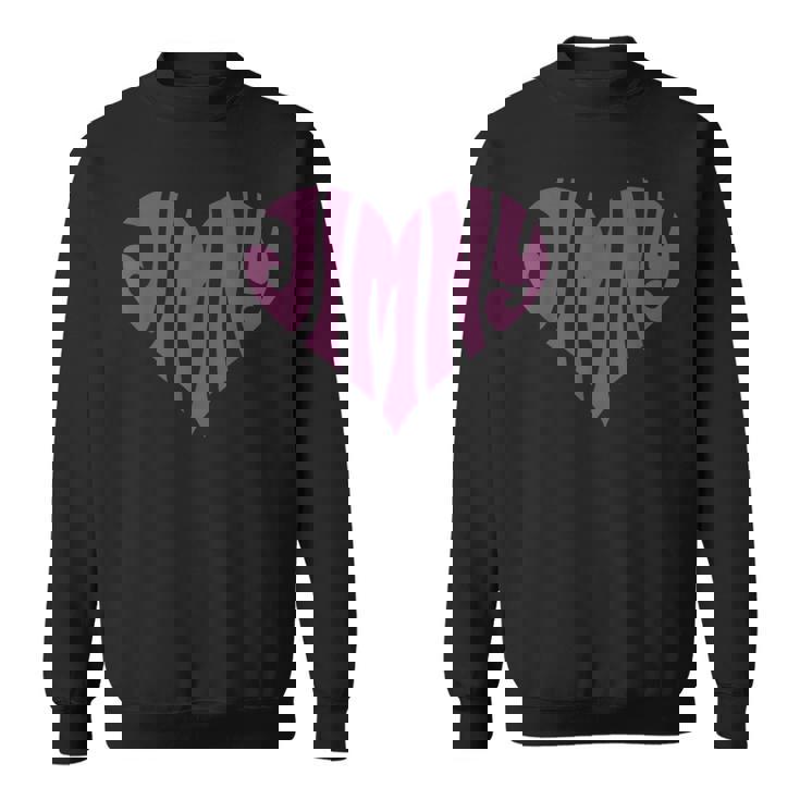 レトロヴィンテージスタイル ラブハートフィット ジムニーパープル スウェットシャツ