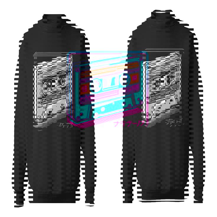 レトロヴェイパーウェイブカセット ロフィ アニメ 日本の美学 スウェットシャツ