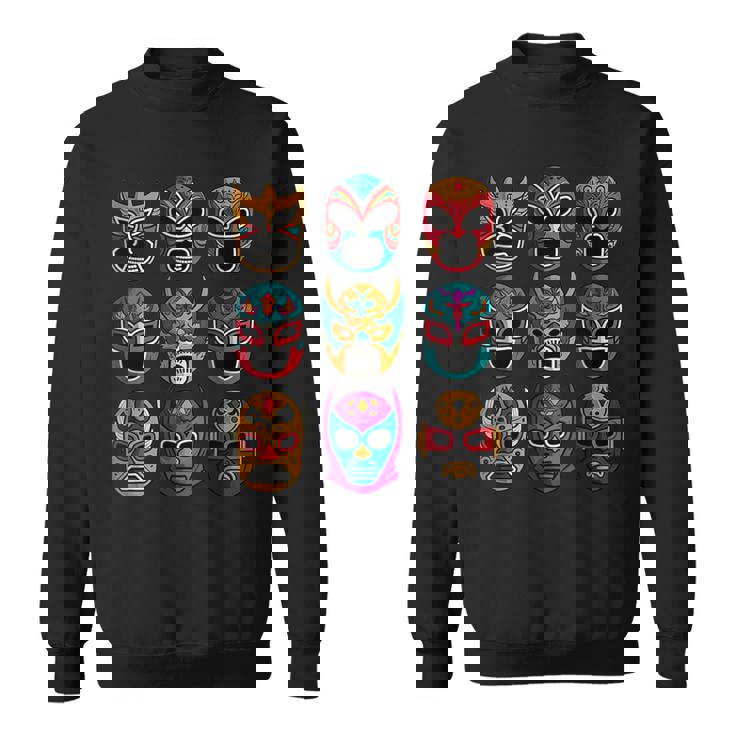 レトロ・ルチャ・リブレ フリースタイル・レスリング・ファイター スウェットシャツ