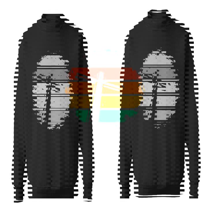 レトロ・ヴィンテージ・クロスデザイン・ジーザス スウェットシャツ