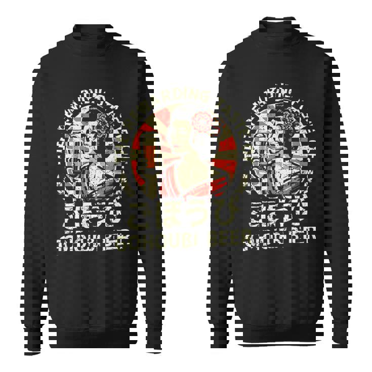 レトロ日本ビール 昭和ヴィンテージ 昭和 少女漢字 スウェットシャツ