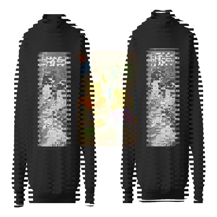 レトロ風和風デザイン スウェットシャツ