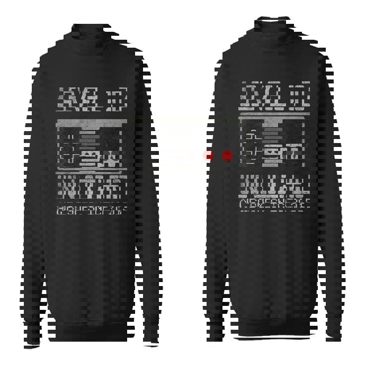 レベル 10 アンロック 10歳の誕生日 10歳のビデオゲーマー 男の子 スウェットシャツ