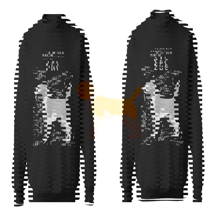 レモンビーグル犬の解剖学、面白い かわいい ペット 犬 ママ ドッグ パパ スウェットシャツ