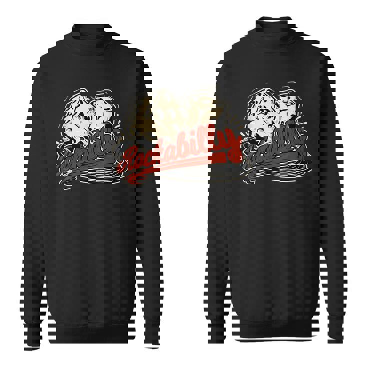 ロカビリーロックミュージックレトロキューブビニール1950sロッカー スウェットシャツ