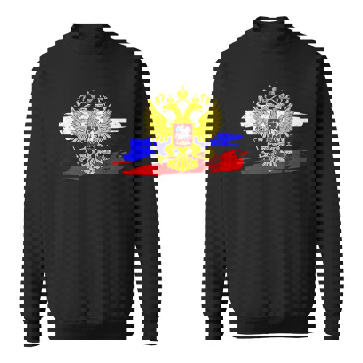 ロシア国章 ロシア国旗 イーグルエンブレム付き スウェットシャツ