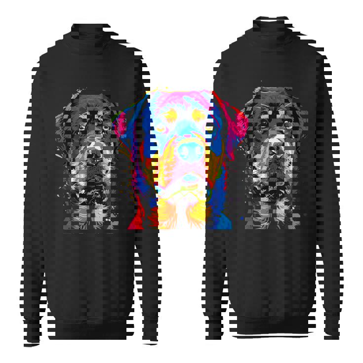 ロットワイラー 犬 カラフル ポップアート 犬の誇り ロットワイラー スウェットシャツ