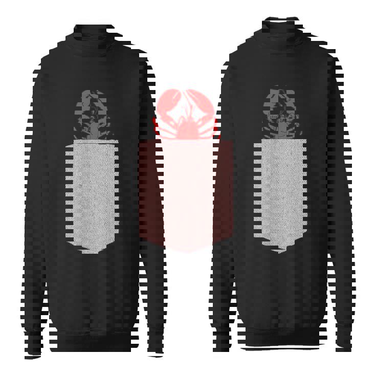 ロブスターデザイン-かわいいポケットアニマルロブスター スウェットシャツ