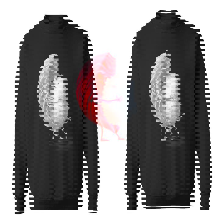 ロマンチック ピンク まぐろ 寿司 ハグ&キス 日本食通 スウェットシャツ