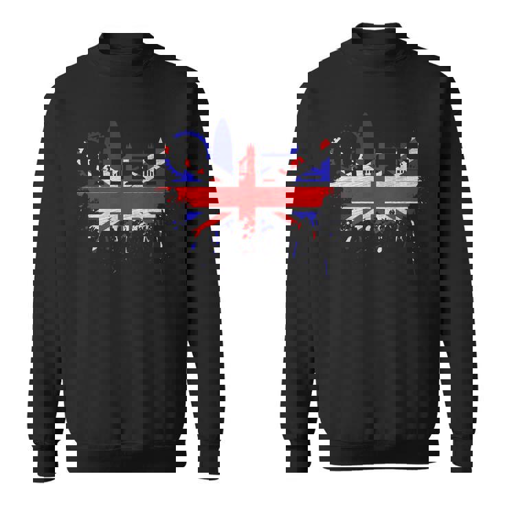 ロンドン スカイライン イギリス 愛 ユニオンジャック イギリス国旗 スウェットシャツ