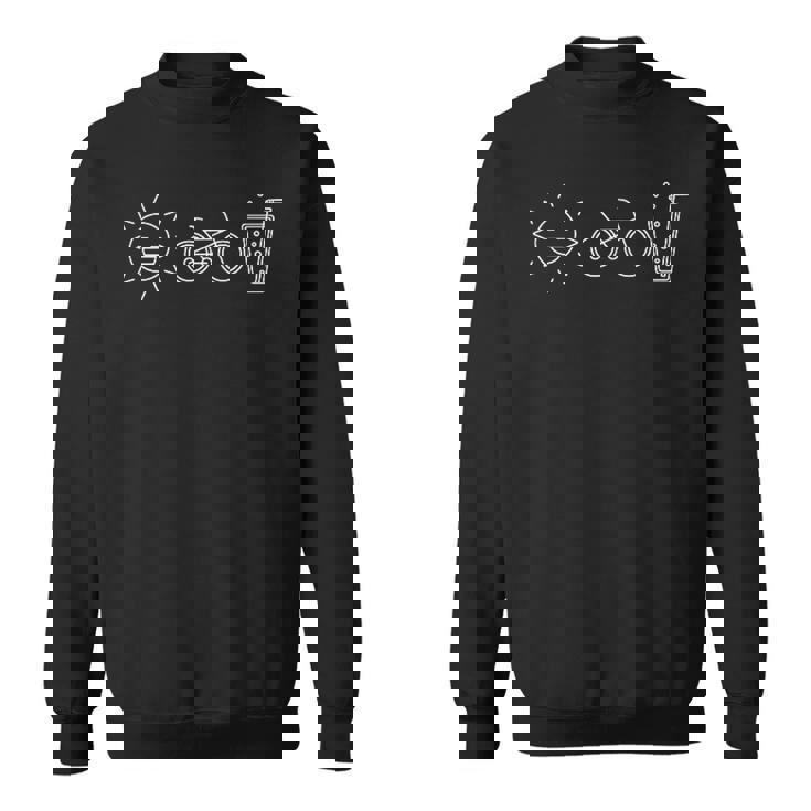 ロードバイク ラインアート 自転車 サイクリング バイカー サイクリスト スウェットシャツ