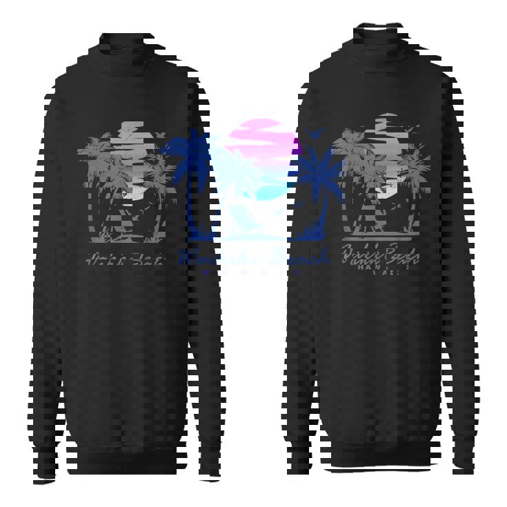 ワイキキ ビーチ ハワイ レトロ ヴィンテージ サンセット ファミリー バケーション スウェットシャツ