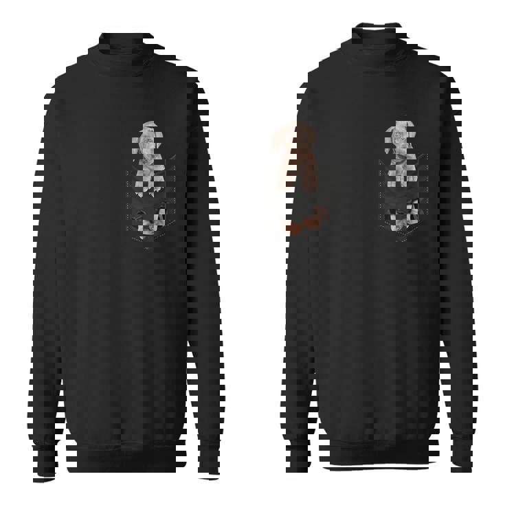 ワイマラナー愛好家のためのファニーワイマラナー ポケットに入ったワイマラナー スウェットシャツ