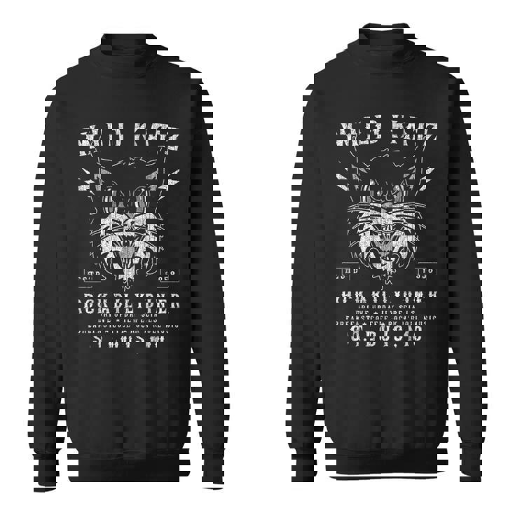 ワイルドカッツ、ロカビリーダイナー、1950年代、ロックンロール、ヴィンテージ スウェットシャツ