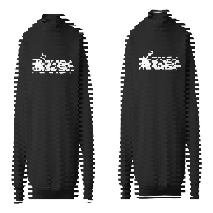 ワンポイントロゴ Wh プリント バレーボール スウェットシャツ