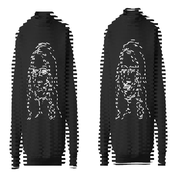 ワンラインアート デッサン ダヴィンチのモナリザ スウェットシャツ