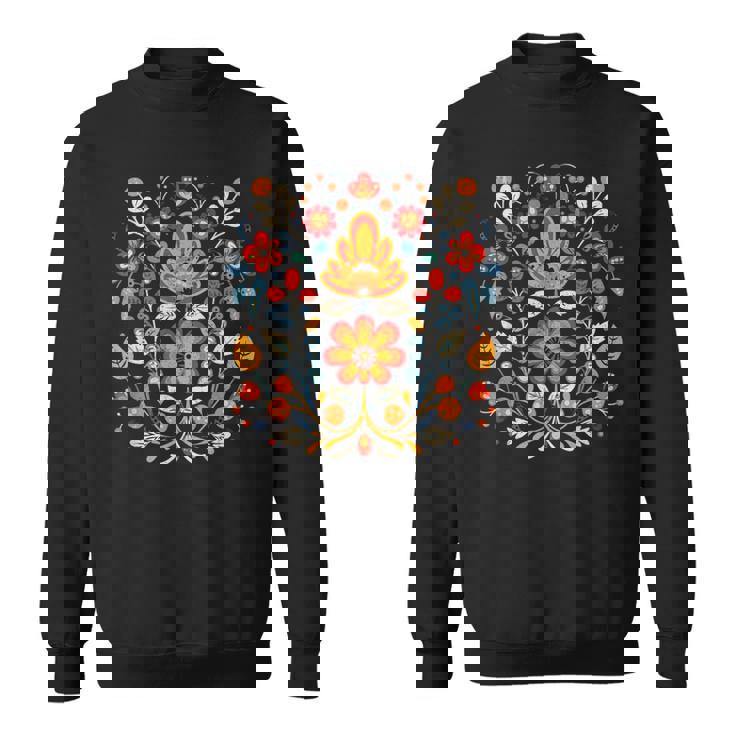 ヴィシヴァンカ キリル文字刺繍 国民的 民族的 花 異教の スウェットシャツ