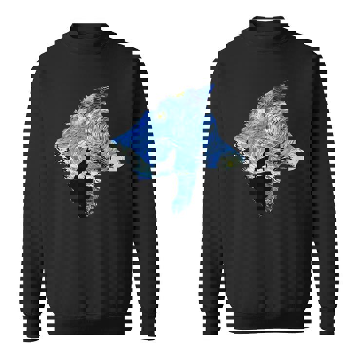 ヴィンセント・ヴァン・ゴッホ作 星月夜狼 有名な絵画 スウェットシャツ