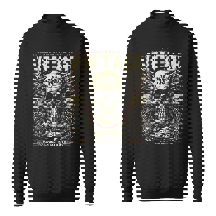 ヴィンテージ 1965 1965年誕生 誕生日 スカル バイカー バイク スウェットシャツ