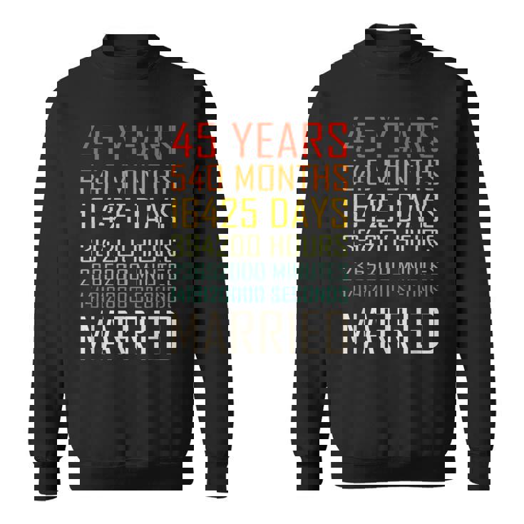 ヴィンテージ 45年 540ヶ月 結婚45周年 記念日 スウェットシャツ